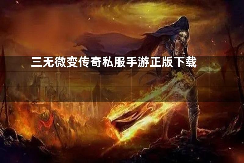 三无微变传奇私服手游正版下载