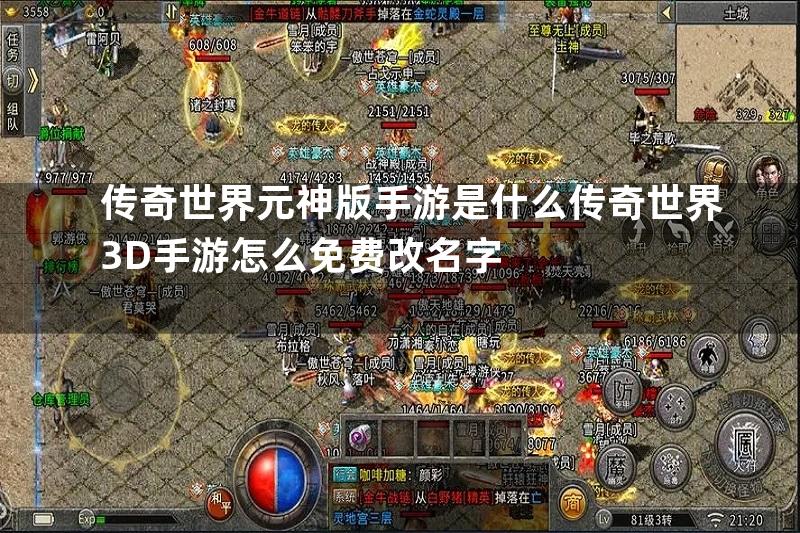 传奇世界元神版手游是什么传奇世界3D手游怎么免费改名字