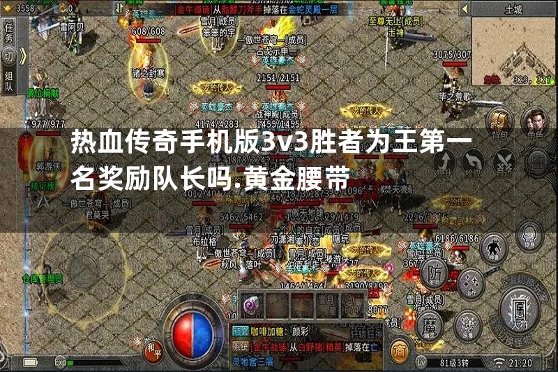 热血传奇手机版3v3胜者为王第一名奖励队长吗.黄金腰带